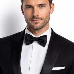 John Varvatos Bow Tie Black Pre Tied NWT Wedding Groom Prom Red Carpet Unisex